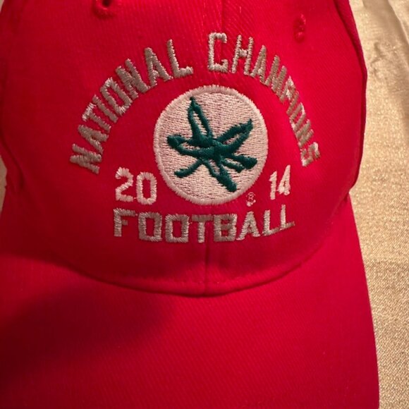 Ohio State Buckeyes 2014 National Champions Adjustable Hat - Red - Picture 9 of 9